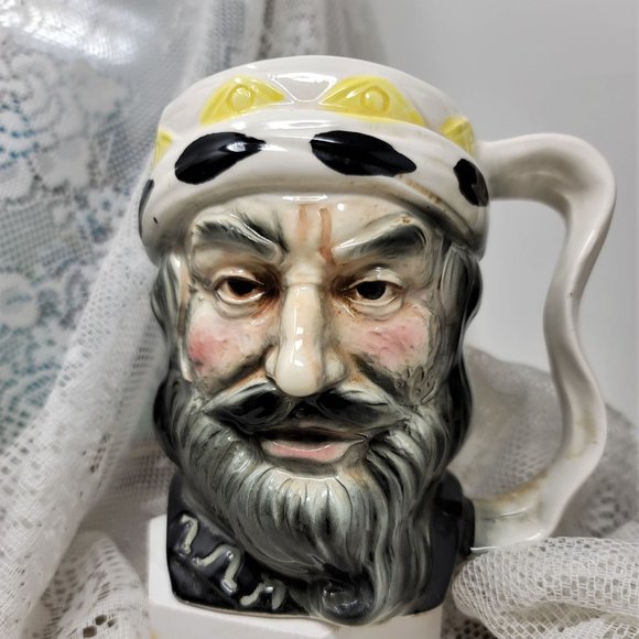 Ceramic Toby Mug Featuring Gray-Haired and Bearded Man - Picture 1 of 6